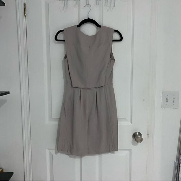 Diane Von Furstenburg Grey Viscose Mini Dress Womens Size 4 - Picture 2 of 8